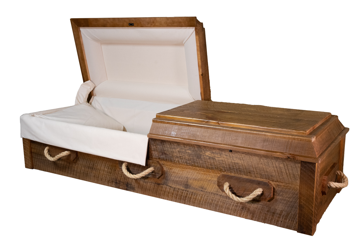 Rustic Casket The El Paso Pine - Rope Handles – Walker Casket Company